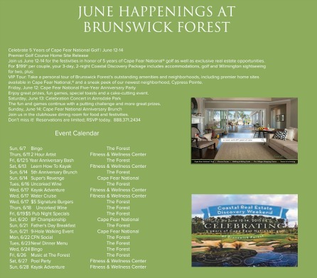 JUNE EVENTS 2015