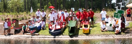 Cardboard boat regatta