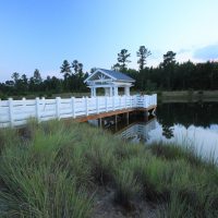 View of gazebo and pond