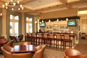 The bar in the clubhouse
