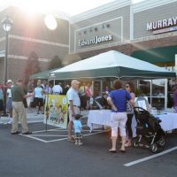 Vendor booth outside of Edward Jones and Murray Art