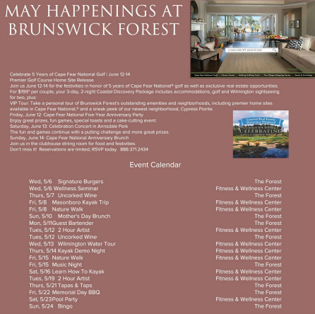 MAY EVENTS 2015