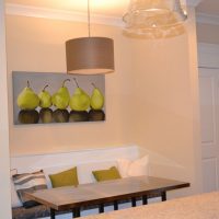 An eating nook in the kitchen in the Augusta Greene