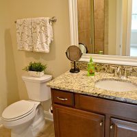 The guest bathroom in the Carot Bay at Brunswick Forest
