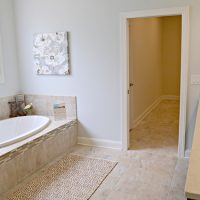 The master bathroom of the Carot Bay at Brunswick Forest
