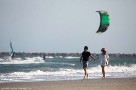 People Kiteboarding in the ocean